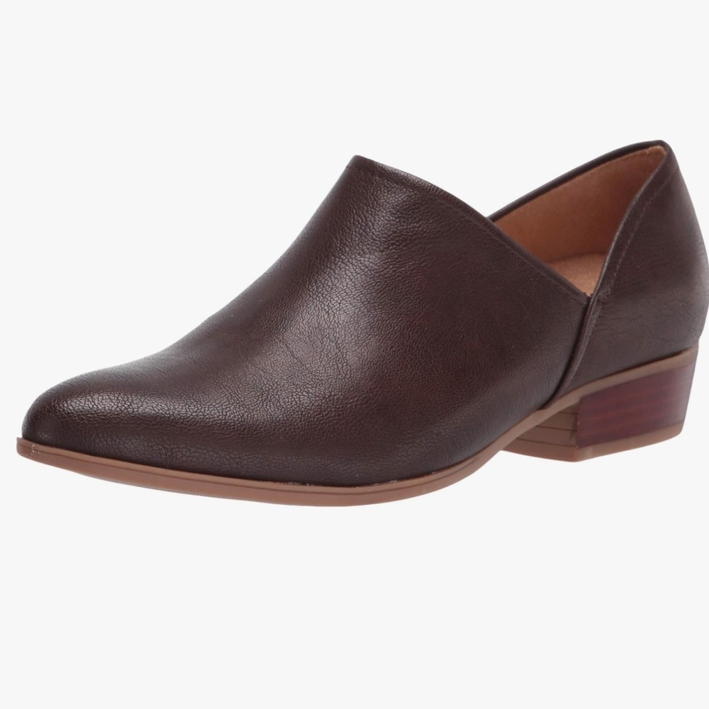 SoftWalk Dark Brown Leather Flats